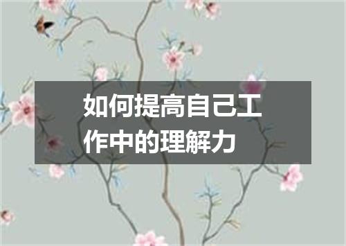 如何提高自己工作中的理解力