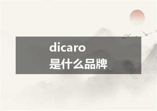 dicaro是什么品牌