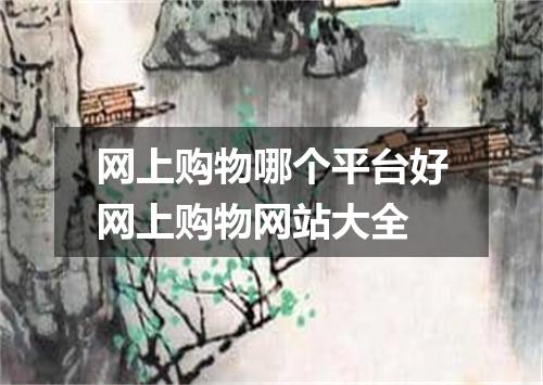 网上购物哪个平台好网上购物网站大全