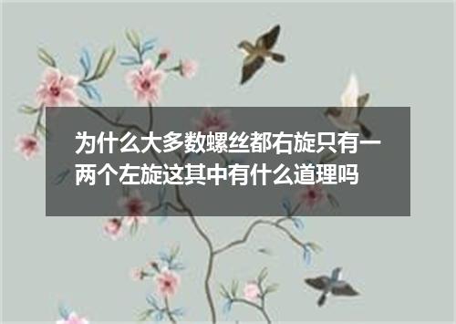 为什么大多数螺丝都右旋只有一两个左旋这其中有什么道理吗