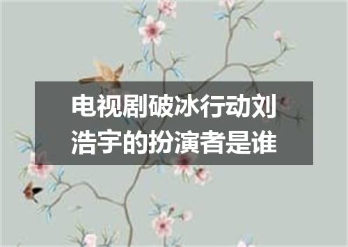 电视剧破冰行动刘浩宇的扮演者是谁