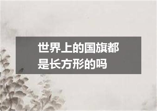 世界上的国旗都是长方形的吗