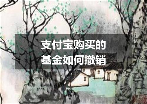 支付宝购买的基金如何撤销