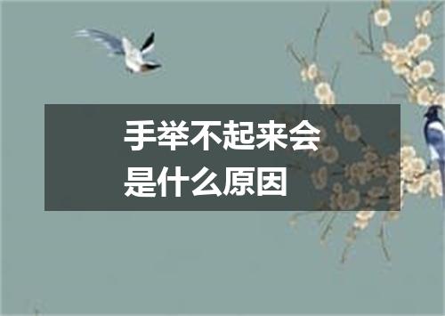 手举不起来会是什么原因