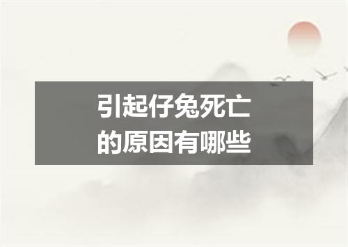 引起仔兔死亡的原因有哪些