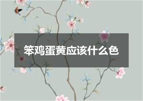 笨鸡蛋黄应该什么色