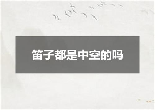 笛子都是中空的吗