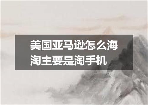 美国亚马逊怎么海淘主要是淘手机