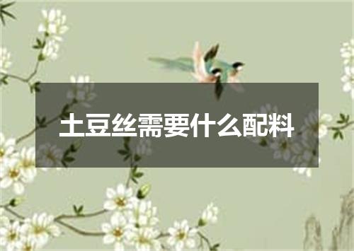 土豆丝需要什么配料