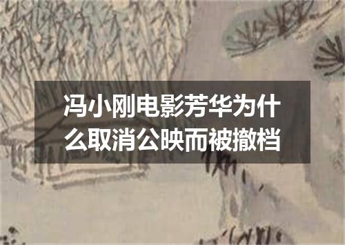 冯小刚电影芳华为什么取消公映而被撤档