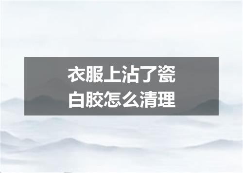 衣服上沾了瓷白胶怎么清理