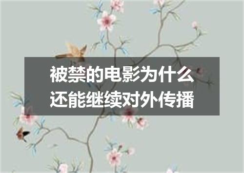 被禁的电影为什么还能继续对外传播