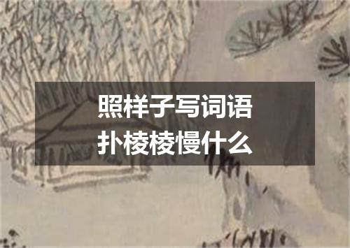 照样子写词语扑棱棱慢什么