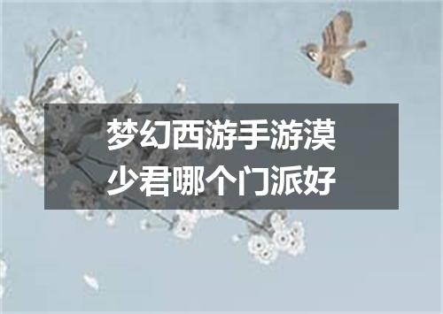 梦幻西游手游漠少君哪个门派好