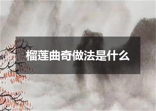 榴莲曲奇做法是什么