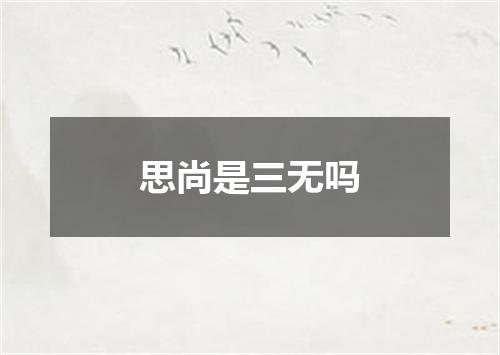 思尚是三无吗