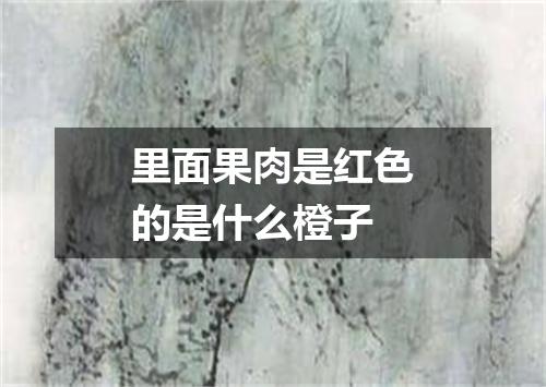 里面果肉是红色的是什么橙子
