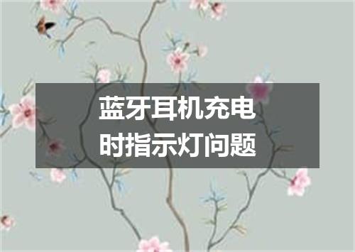 蓝牙耳机充电时指示灯问题