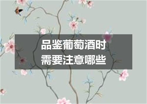 品鉴葡萄酒时需要注意哪些