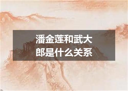 潘金莲和武大郎是什么关系