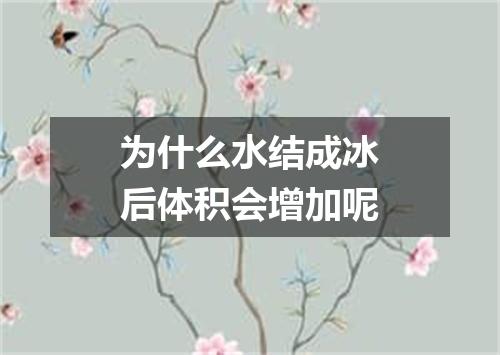 为什么水结成冰后体积会增加呢
