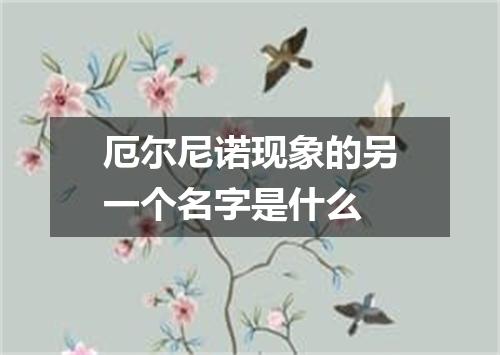 厄尔尼诺现象的另一个名字是什么