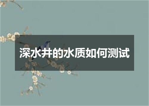 深水井的水质如何测试