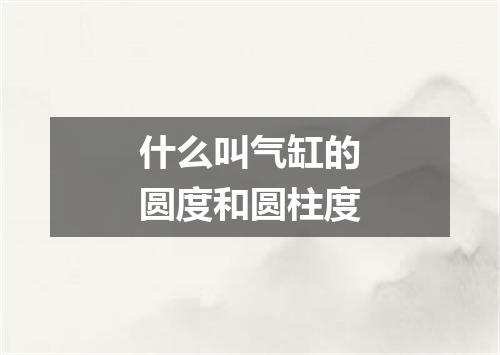 什么叫气缸的圆度和圆柱度