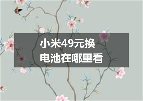 小米49元换电池在哪里看