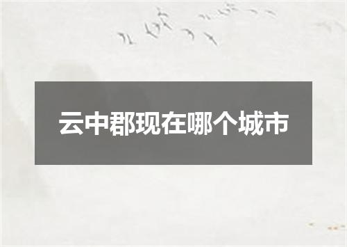 云中郡现在哪个城市