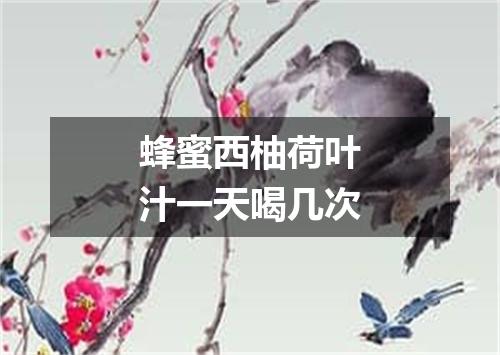 蜂蜜西柚荷叶汁一天喝几次