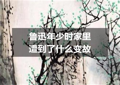 鲁迅年少时家里遭到了什么变故