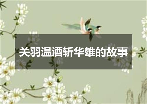 关羽温酒斩华雄的故事