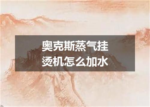 奥克斯蒸气挂烫机怎么加水