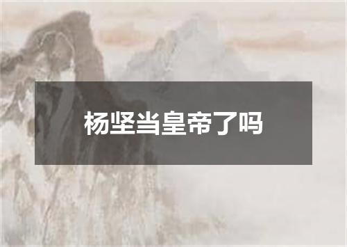 杨坚当皇帝了吗