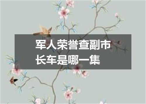 军人荣誉查副市长车是哪一集