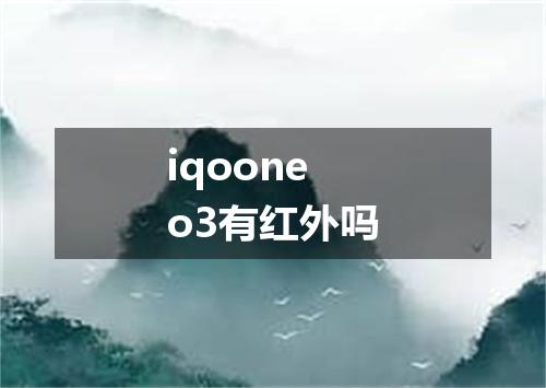 iqooneo3有红外吗