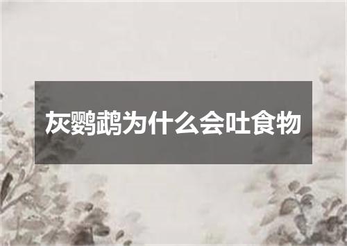 灰鹦鹉为什么会吐食物