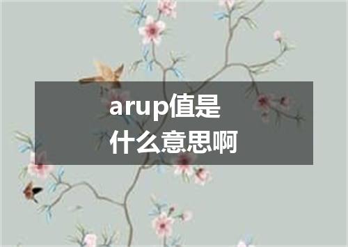 arup值是什么意思啊