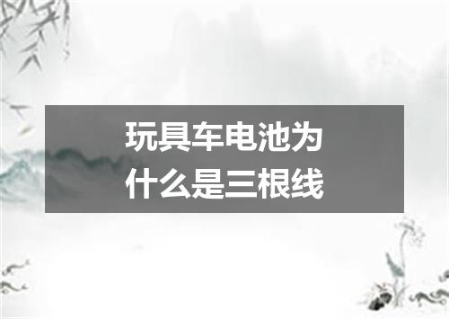 玩具车电池为什么是三根线