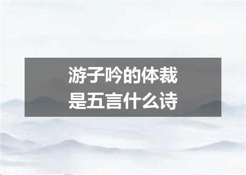 游子吟的体裁是五言什么诗