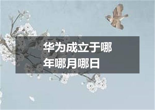 华为成立于哪年哪月哪日