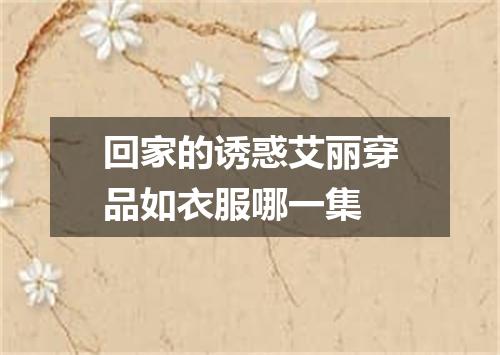 回家的诱惑艾丽穿品如衣服哪一集