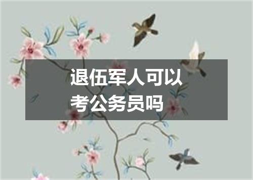 退伍军人可以考公务员吗