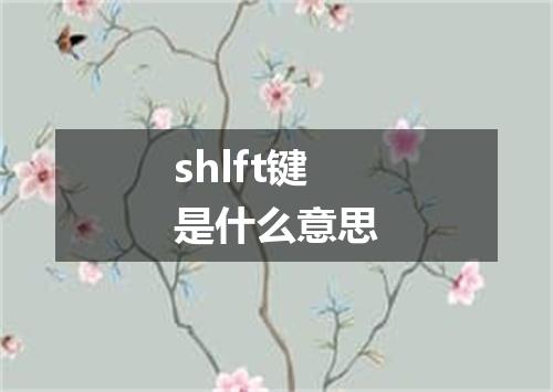 shlft键是什么意思