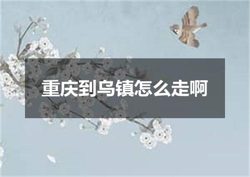 重庆到乌镇怎么走啊