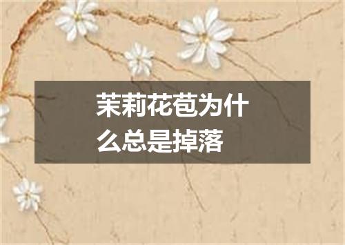 茉莉花苞为什么总是掉落