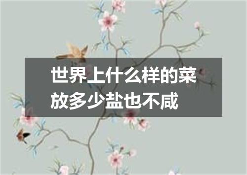 世界上什么样的菜放多少盐也不咸