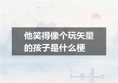 他笑得像个玩矢量的孩子是什么梗