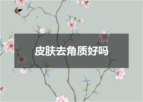 皮肤去角质好吗
